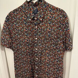 J crew floral print shirt